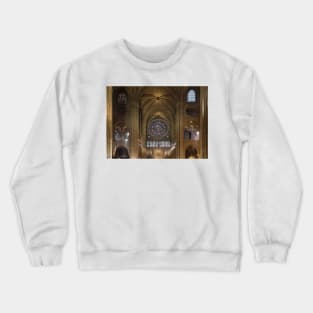 Notre Dame On The Inside - 4 - Glass Windows © Crewneck Sweatshirt